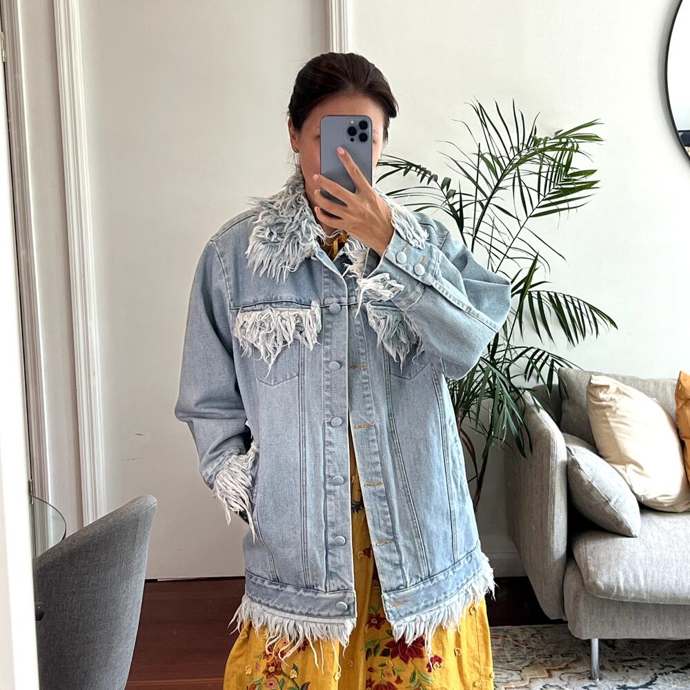 Ksenia Schnaider denim jacket size XS blue C3